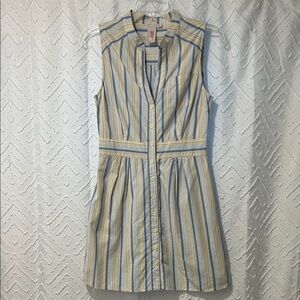 Jack by BB Dakota Blue and Cream Striped Mini Dress